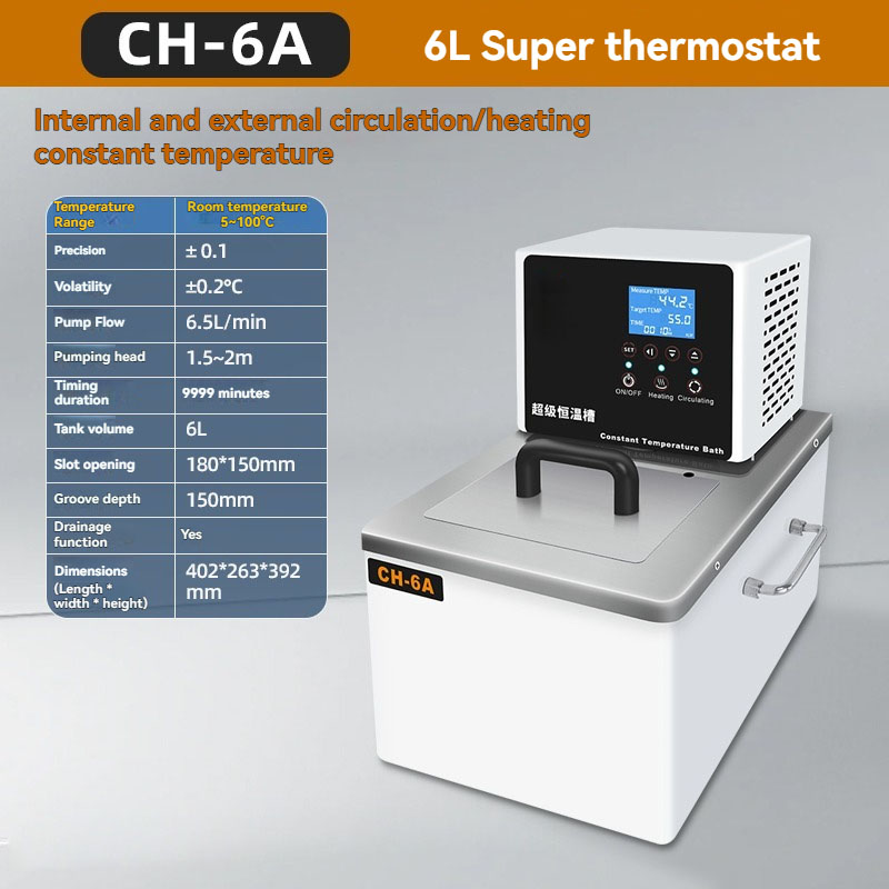 Water Bath Laboratory - Łaźnia termostatyczna niskotemperaturowa CH-6B 6L, laboratoryjna,