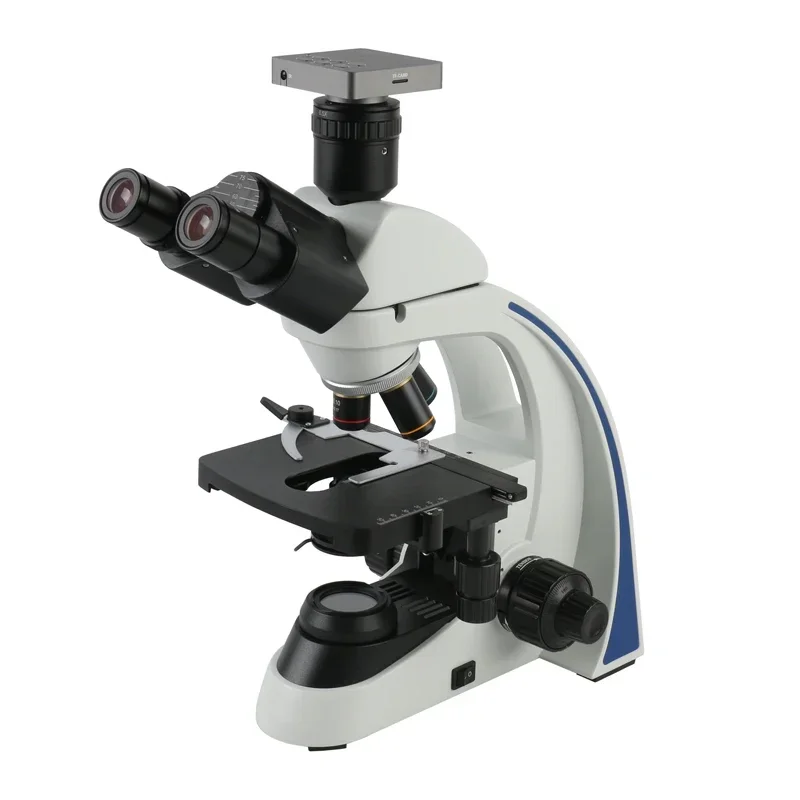 Medical Lab Video - Mikroskop biologiczny laboratoryjny profesjonalny trinokularny medyczny